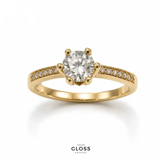 Anillo Compromiso Olimpo Baño de Oro 18k