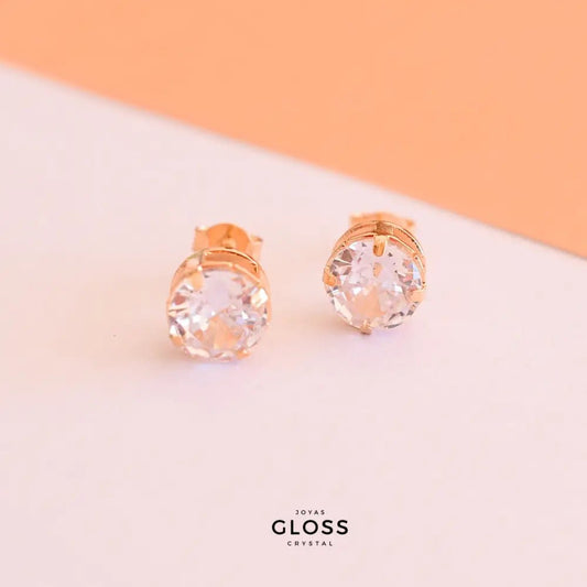 Aros Alejandría Crystal Oro - Joyas Gloss Crystal