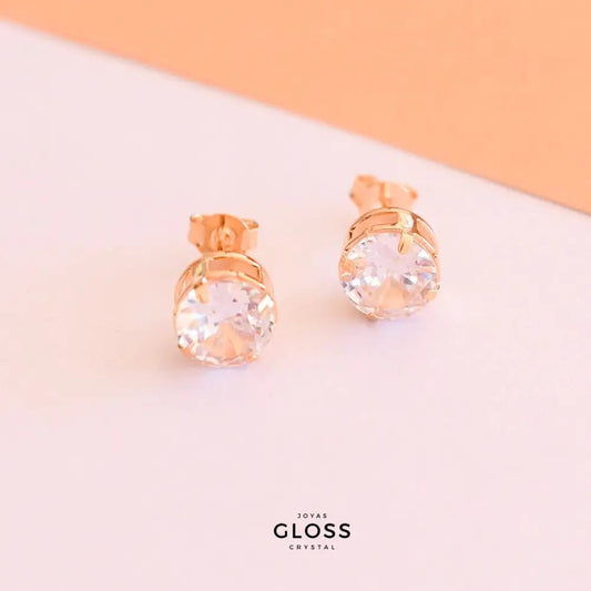 Aros Alejandría Crystal Oro - Joyas Gloss Crystal
