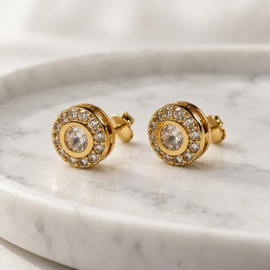 Aros Amalfi Oro 18k - Joyas Gloss Crystal