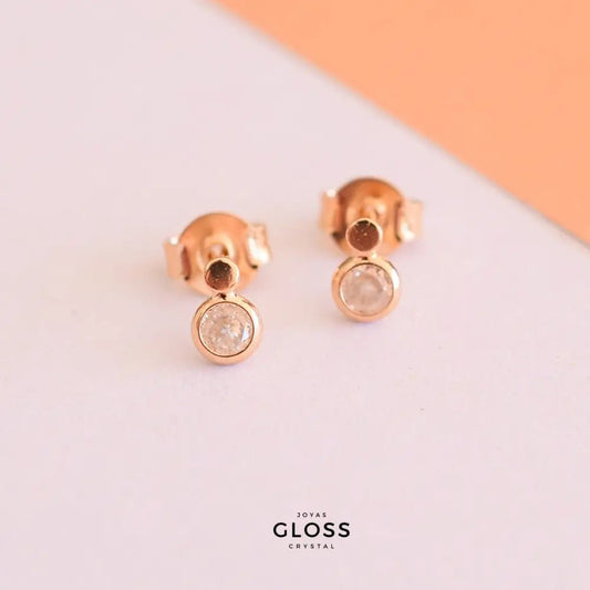 Aros Olivia Bebé Oro - Joyas Gloss Crystal