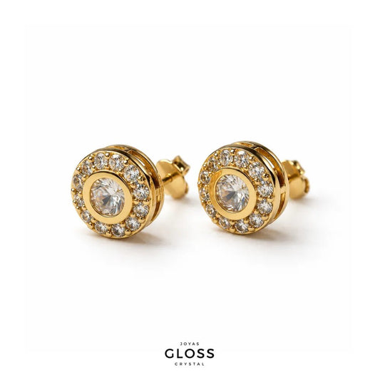 Aros Solea Oro 18k - Joyas Gloss Crystal