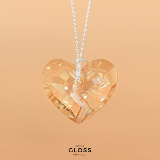 Collar Corazón Profundo Ambar - Joyas Gloss Crystal