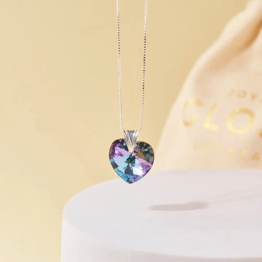 Collar Enamorados Vitrail Light Plata - Joyas Gloss Crystal