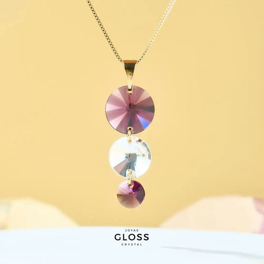 Collar Magdalena Swarovski Enchape de Oro 18k - Joyas Gloss Crystal