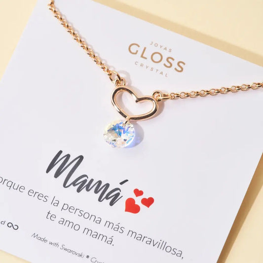 Collar Mom Simple Oro - Joyas Gloss Crystal