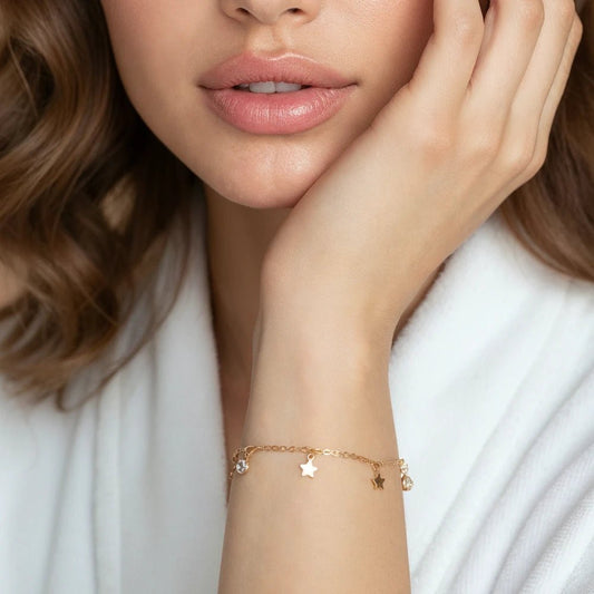 Pulsera Vía Láctea Oro - Joyas Gloss Crystal