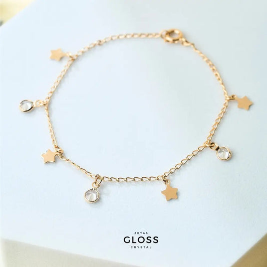 Pulsera Vía Láctea Oro - Joyas Gloss Crystal