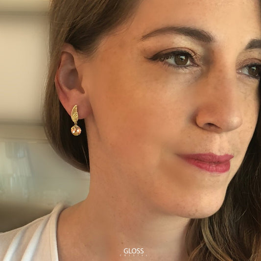 Aros Alitas Cristales Genuinos - Joyas Gloss Crystal