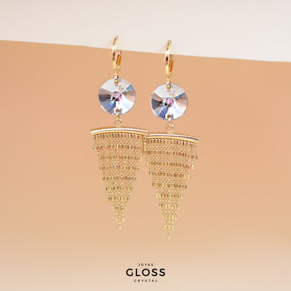 Aros Atenea Baño de Oro - Joyas Gloss Crystal