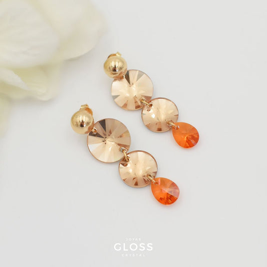 Aros SunShine Oro - Joyas Gloss Crystal