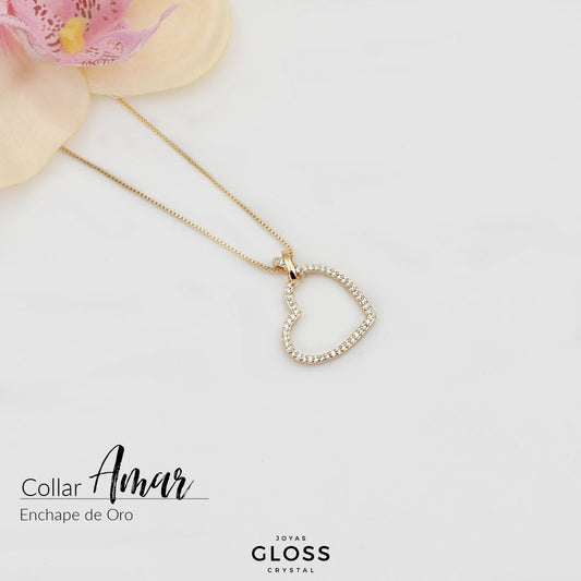 Collar Amar Oro - Joyas Gloss Crystal