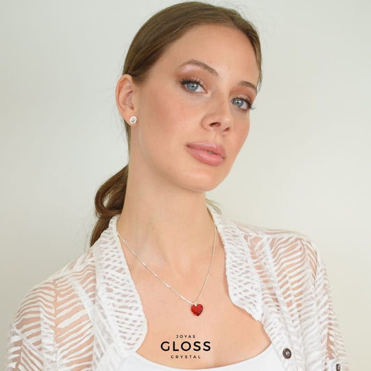 Collar Enamorados Plata - Joyas Gloss Crystal