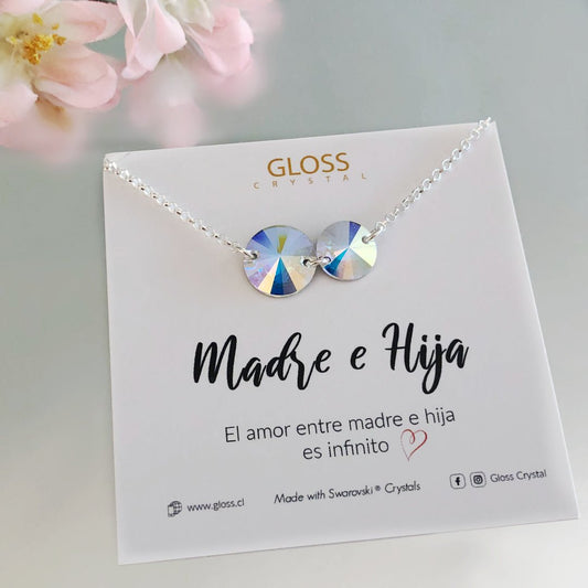 Collar Madre e Hija Tornasol - Joyas Gloss Crystal