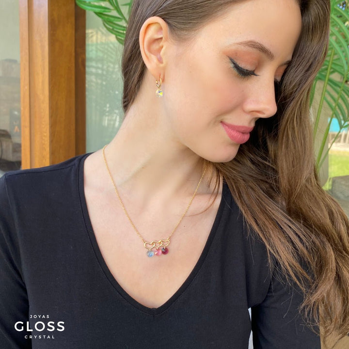 Collar Mom Triple Oro - Joyas Gloss Crystal