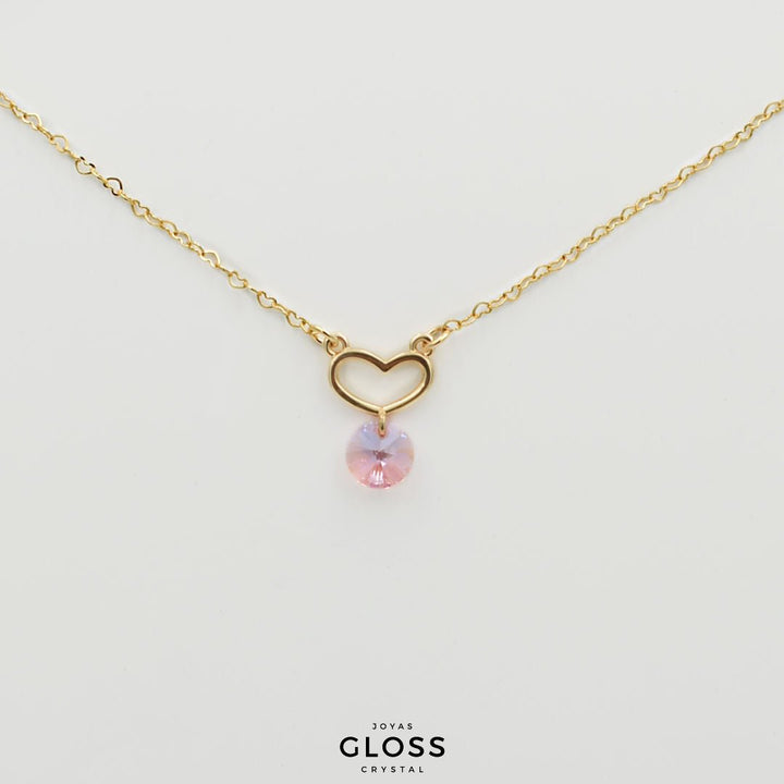 Collar Niña Corazón Rosé - Joyas Gloss Crystal