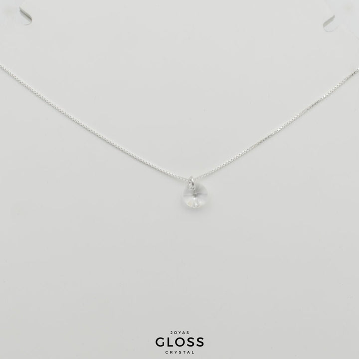 Collar Punto Luz Plata Crystal - Joyas Gloss Crystal