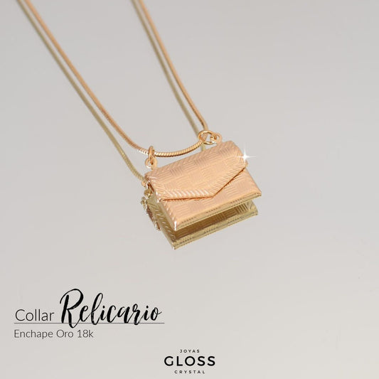 Collar Relicario Sobre - Joyas Gloss Crystal