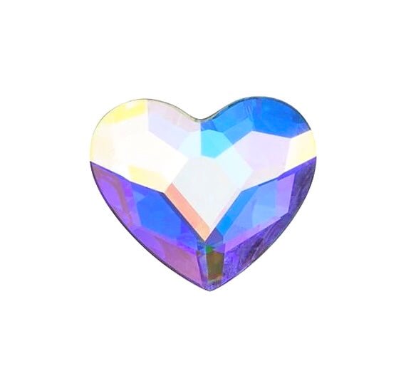 Cristal Para Uñas - Heart Aurora Boreal - Joyas Gloss Crystal