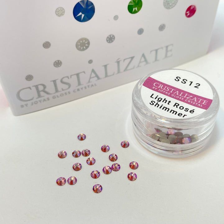 Cristal Para Uñas - Ligth Rose Shimmer - Joyas Gloss Crystal