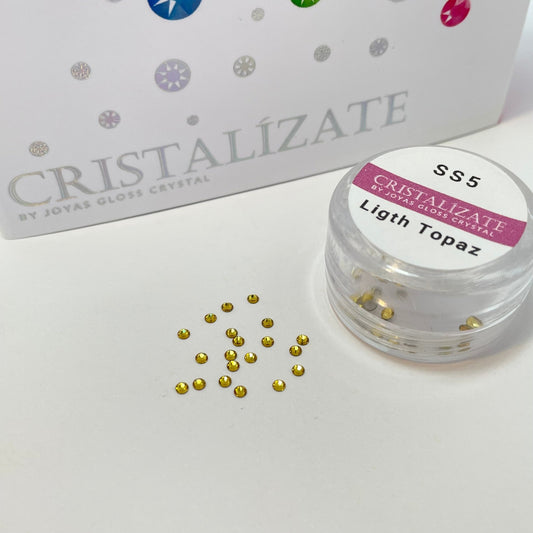 Cristal Para Uñas - Ligth Topaz - Joyas Gloss Crystal