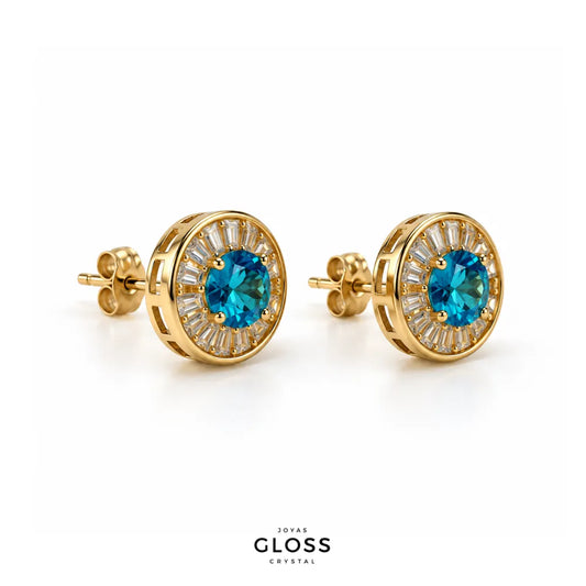 Aros Santorini Aquamarine Oro 18k