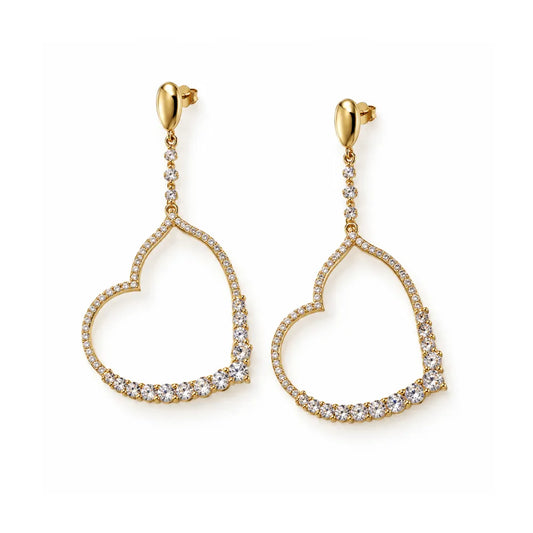 Aros Tesoro Corazón Oro 18k