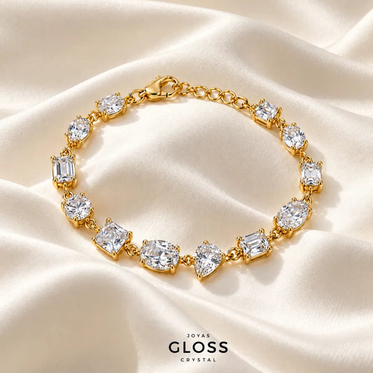 Pulsera Aura Crystal Oro 18K