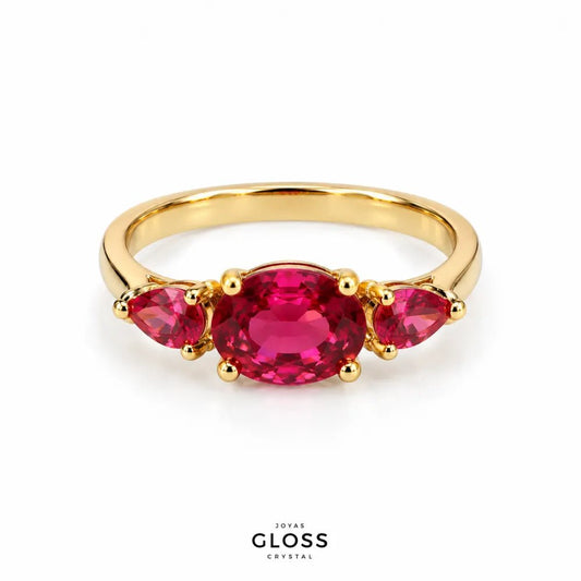 Anillo Aurea Oro 18k - Joyas Gloss Crystal