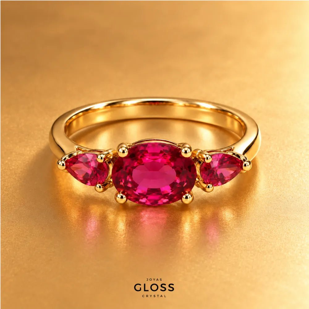 Anillo Aurea Oro 18k - Joyas Gloss Crystal