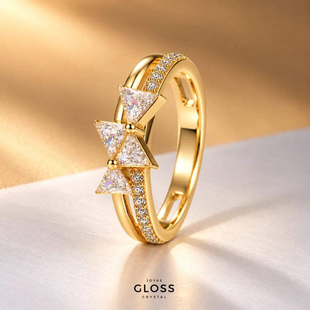 Anillo Aurelia Oro 18k - Joyas Gloss Crystal