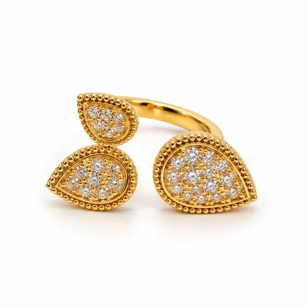 Anillo Aurelia Royale Oro 18k - Ajustable - Joyas Gloss Crystal
