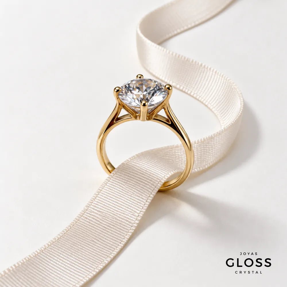 Anillo Compromiso Alma Oro 18k - Joyas Gloss Crystal