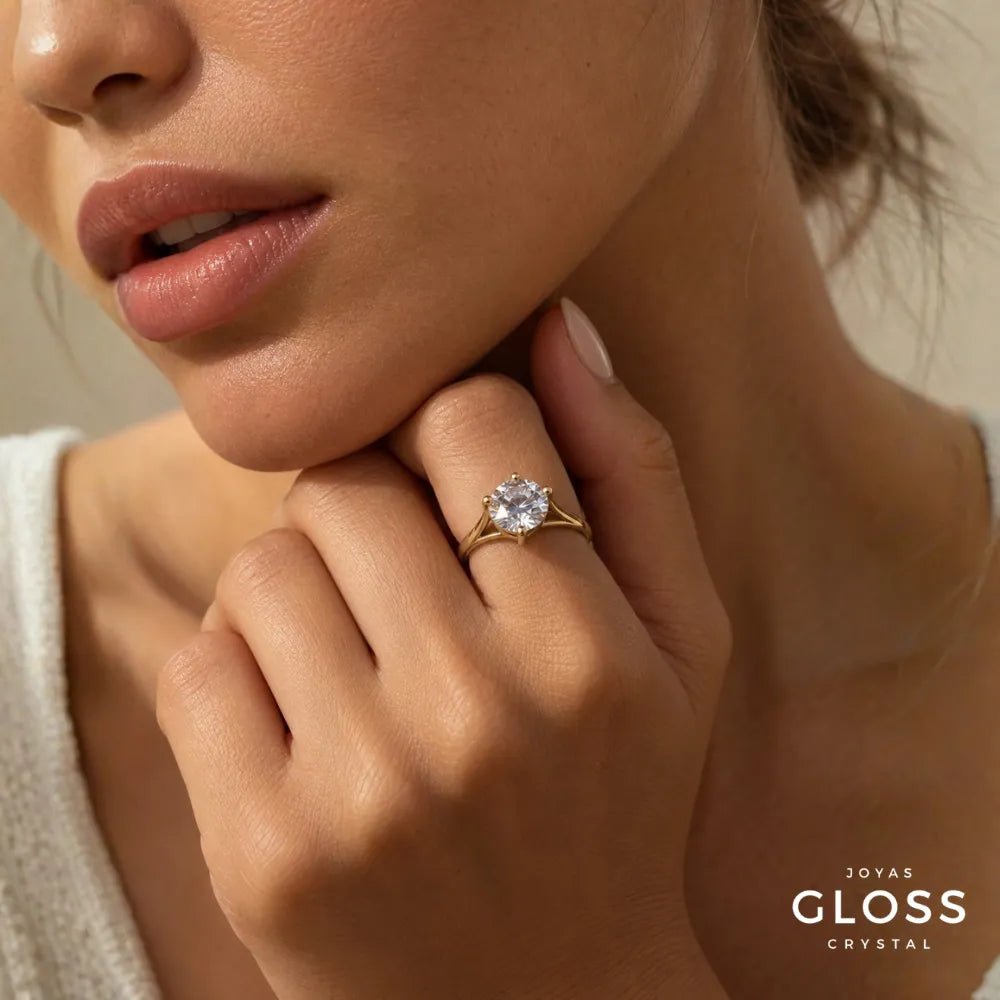 Anillo Compromiso Alma Oro 18k - Joyas Gloss Crystal