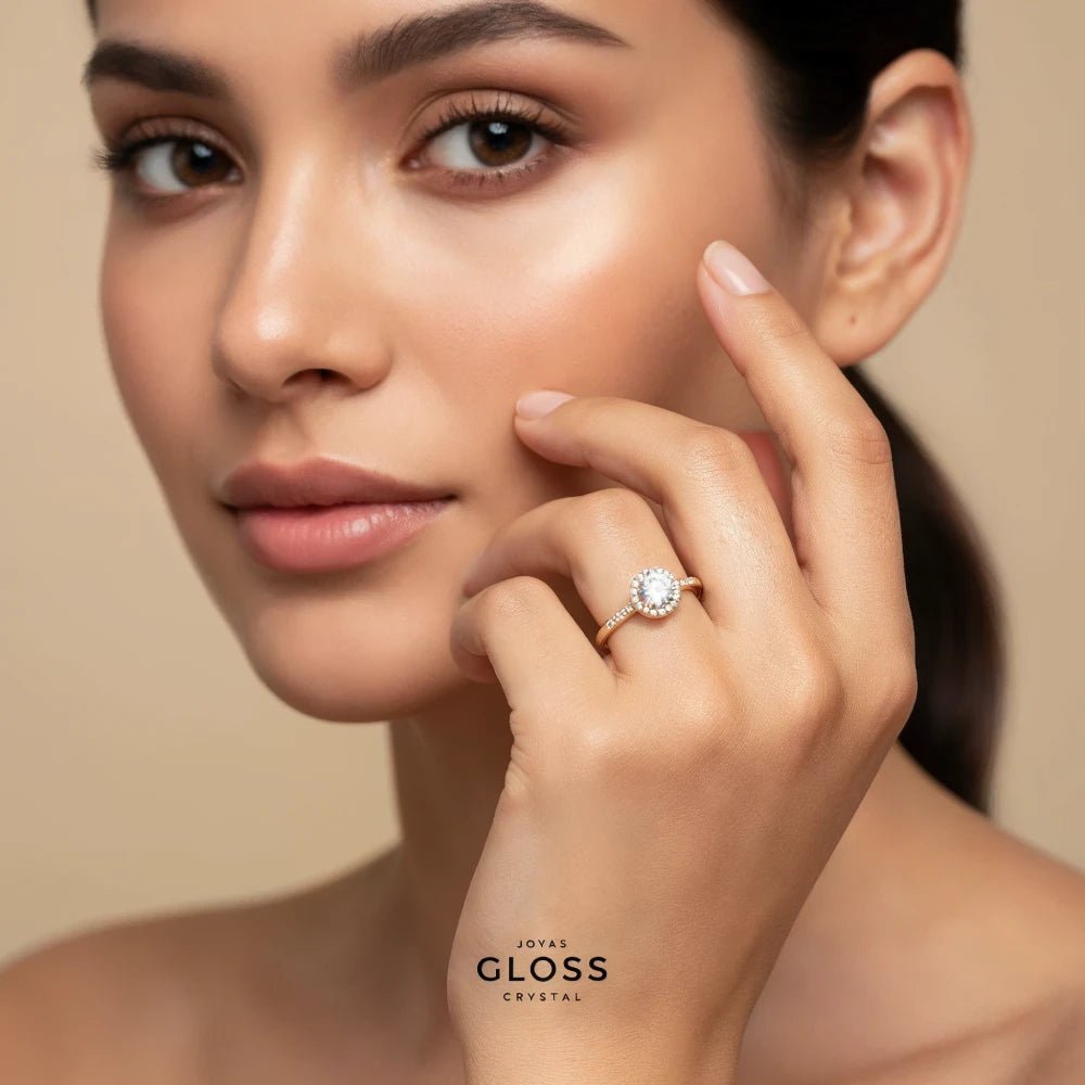 Anillo Condesa baño oro 18k - Joyas Gloss Crystal