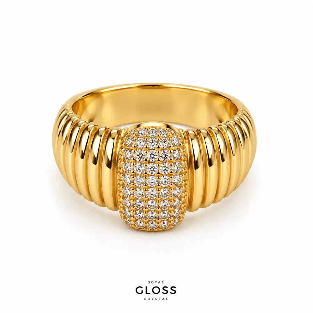 Anillo Etoile Daree Oro 18k - Joyas Gloss Crystal