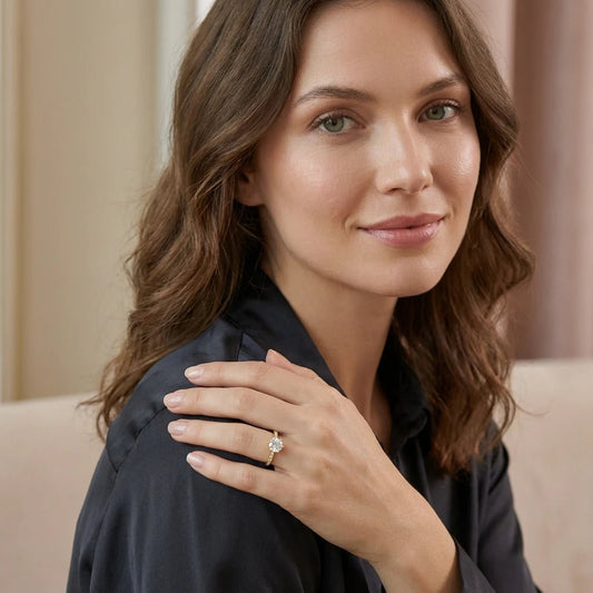 Anillo Gloss Night Ajustable Baño Oro 18k - Joyas Gloss Crystal