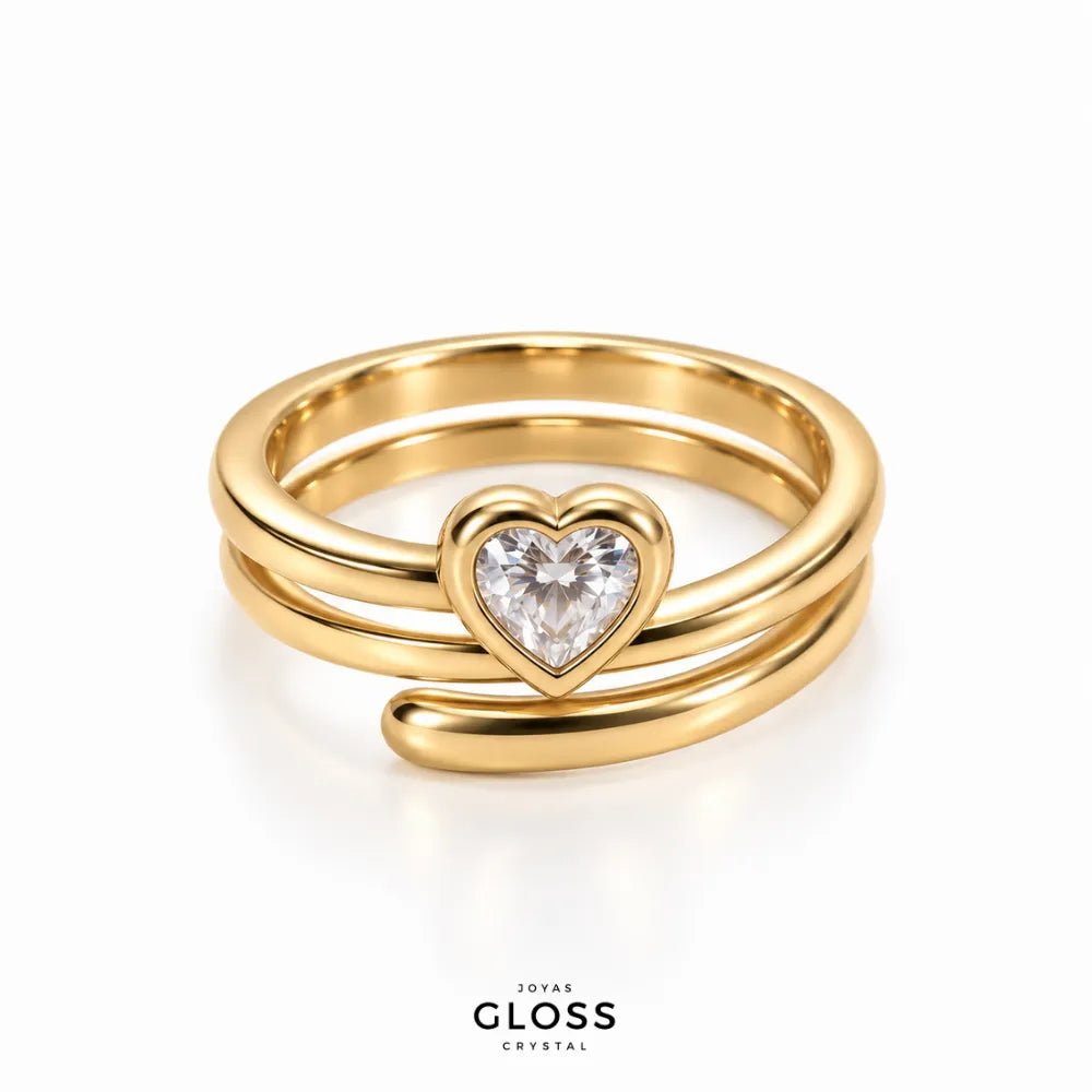 Anillo Golden Pearl Oro 18k - Joyas Gloss Crystal