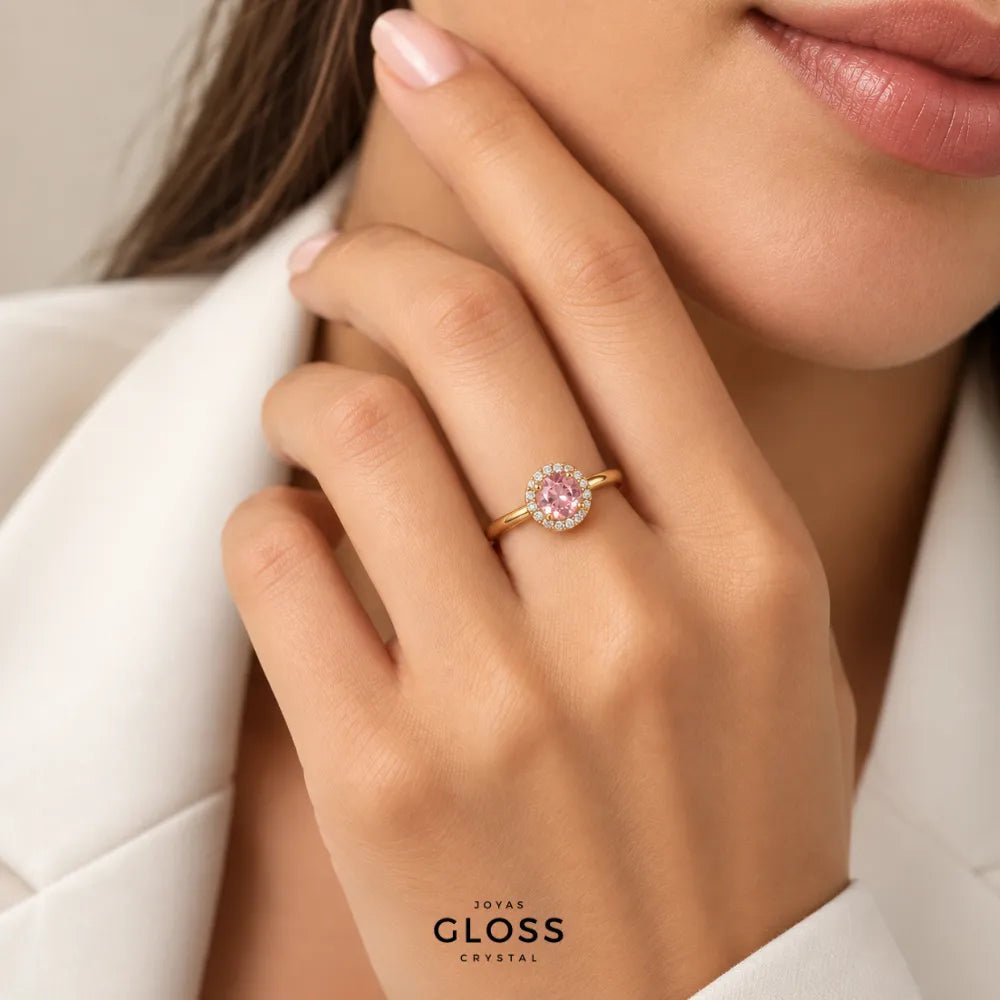 Anillo Golden Rose Oro 18k - Joyas Gloss Crystal