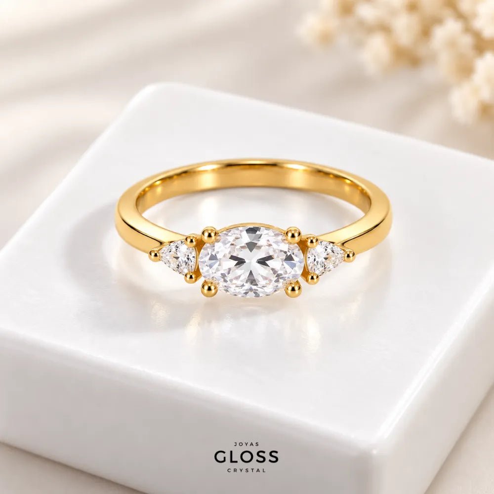 Anillo Lumiere Oro 18k - Joyas Gloss Crystal