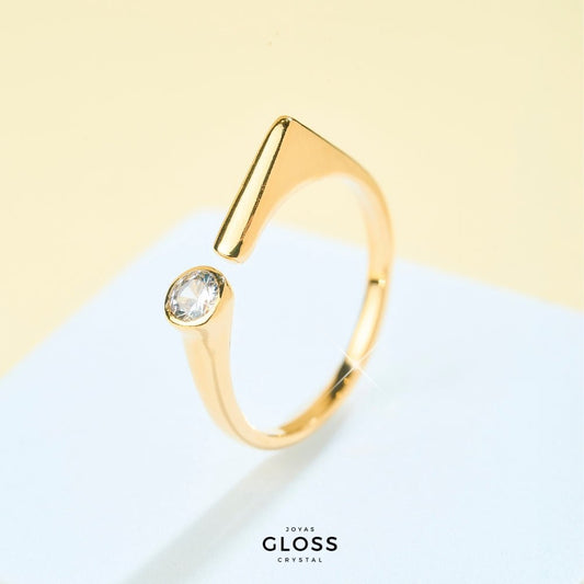 Anillo Music Ajustable Baño de Oro 18k - Joyas Gloss Crystal