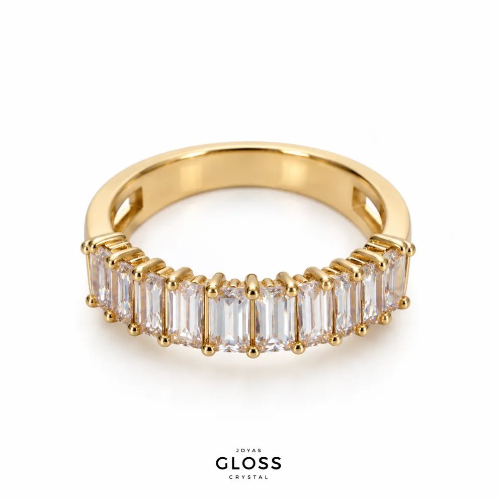 Anillo Solar Baño de Oro 18k - Joyas Gloss Crystal
