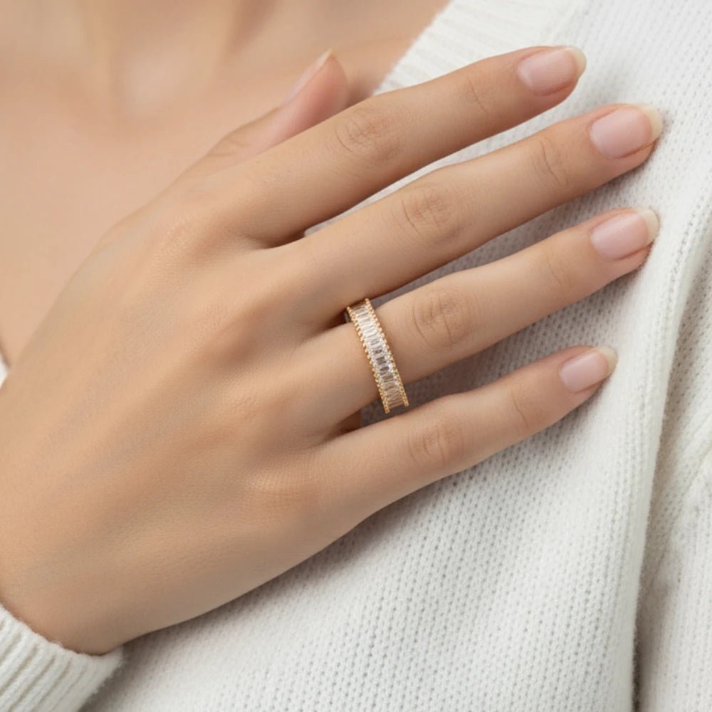 Anillo Solar Baño de Oro 18k - Joyas Gloss Crystal