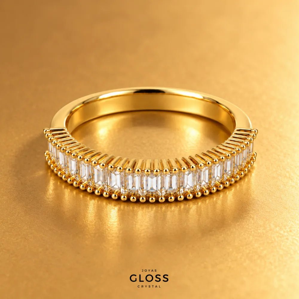 Anillo Solar Baño de Oro 18k - Joyas Gloss Crystal