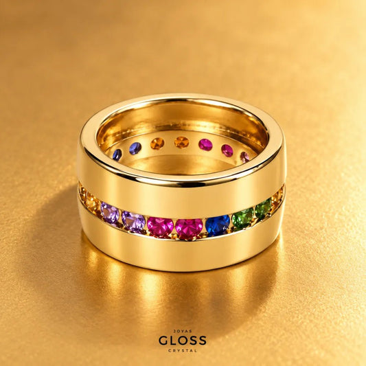 Anillo Soleil Oro 18k - Joyas Gloss Crystal