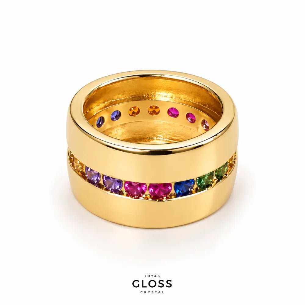 Anillo Soleil Oro 18k - Joyas Gloss Crystal