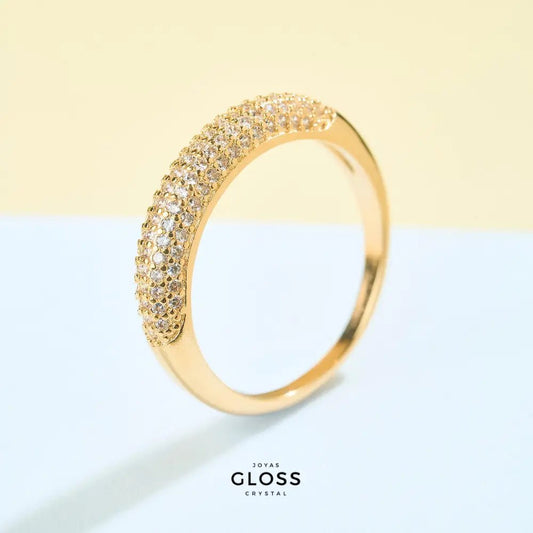 Anillo Swan baño de oro 18k - Joyas Gloss Crystal