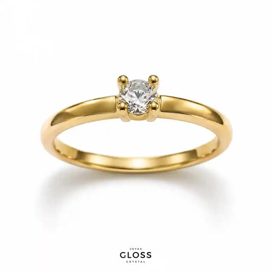 Anillo Compromiso Noelia Baño de Oro 18k