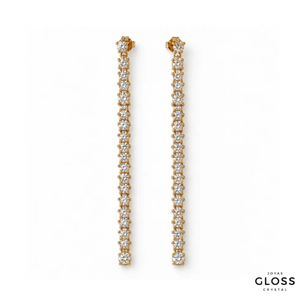 Aros Aurelia Fiesta Oro 18k - Joyas Gloss Crystal