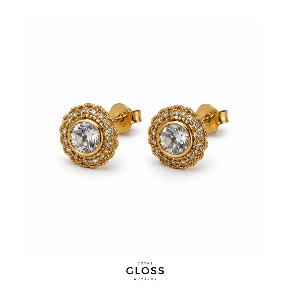 Aros Dolce Mare Oro 18k - Joyas Gloss Crystal